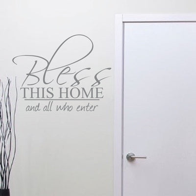 Bless This Home Wall Decal Saying
