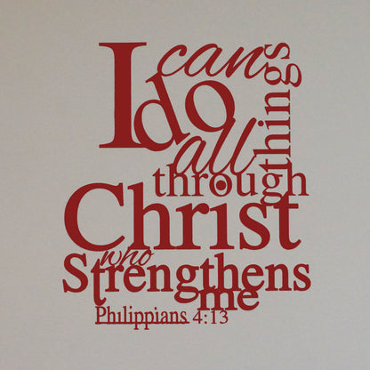 I Can Do All Things Wall Decal - Philippians 4:13