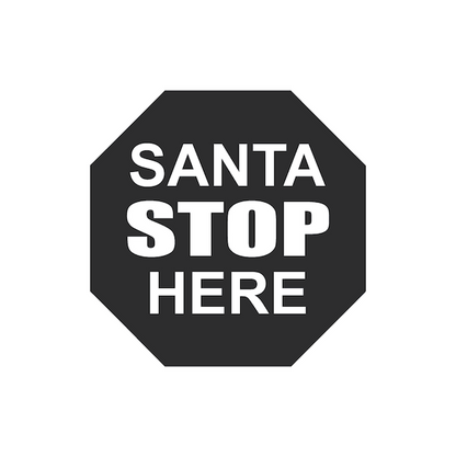 Holiday Decal Santa Stop Vinyl Wall Mural