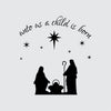 Unto Us A Child Is Born Christmas Vinyl Wall Decal Mural