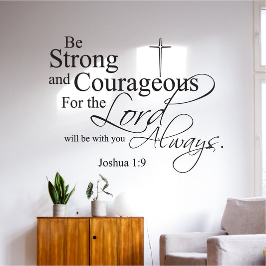 Be Strong Large Bible Verse Wall Decal