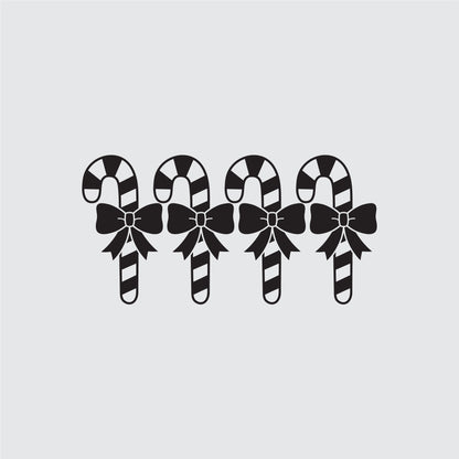 Holiday Wall Decals Candy Cane Vinyl Wall Stickers