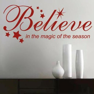 Believe Wall Quote Christmas Decal