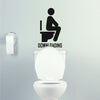Funny Removable Downloading Bathroom Sticker Wall Mural