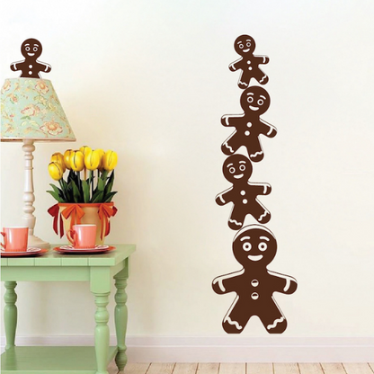 Gingerbread Men Christmas Vinyl Wall Decal Stickers