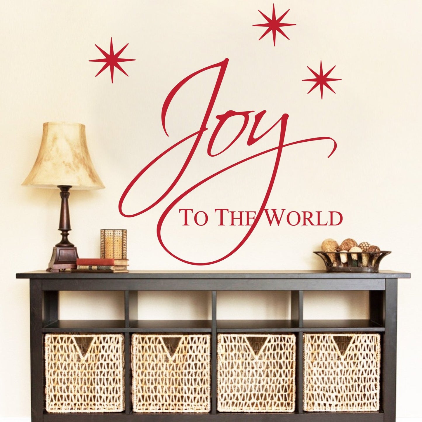 Joy To The World Holiday Vinyl Wall Decal Quote