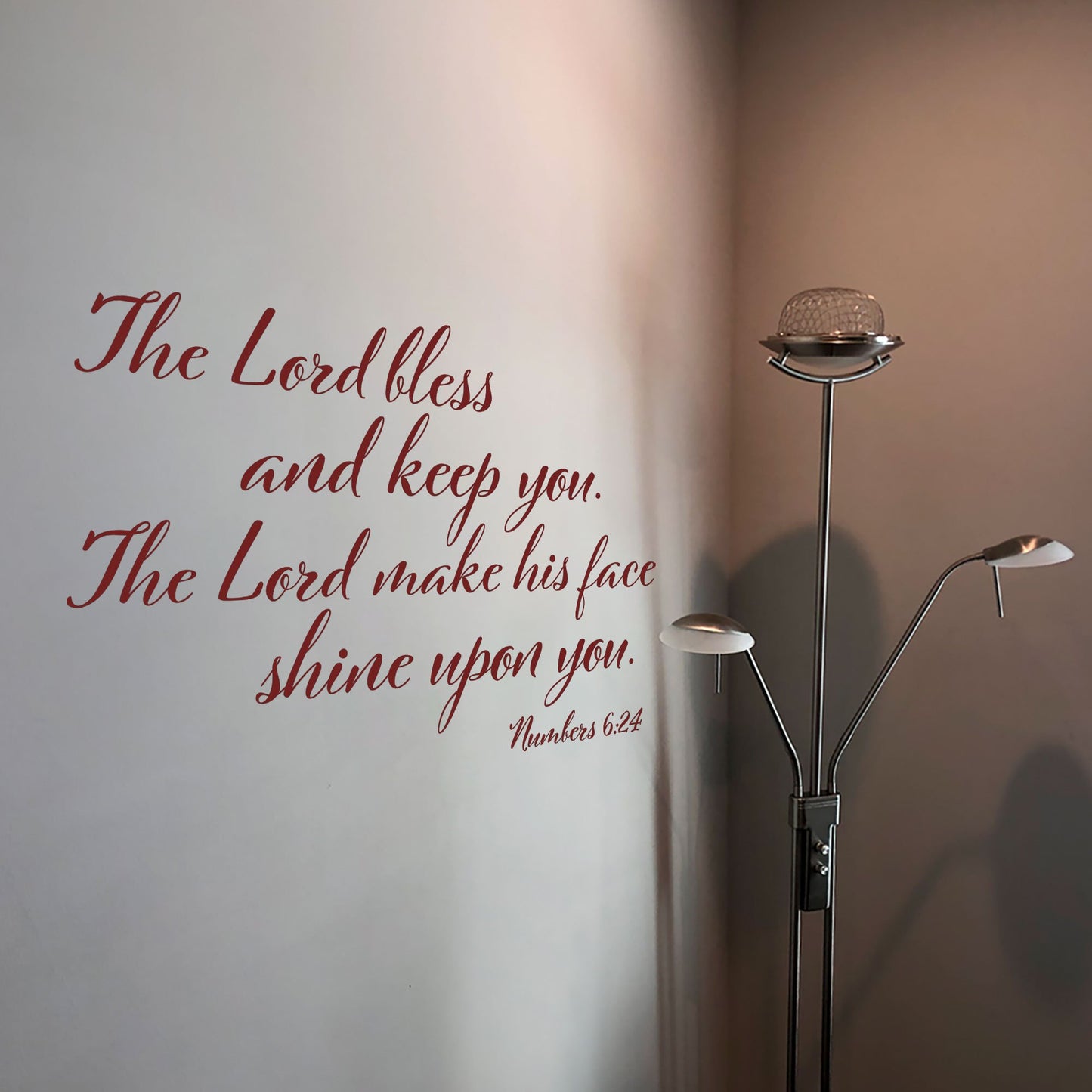 May His Face Shine Upon You Wall Decal- Numbers 6:24