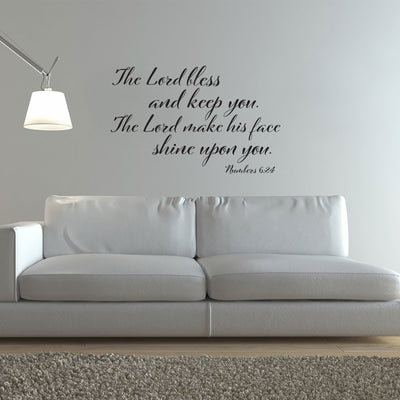 May His Face Shine Upon You Wall Decal- Numbers 6:24