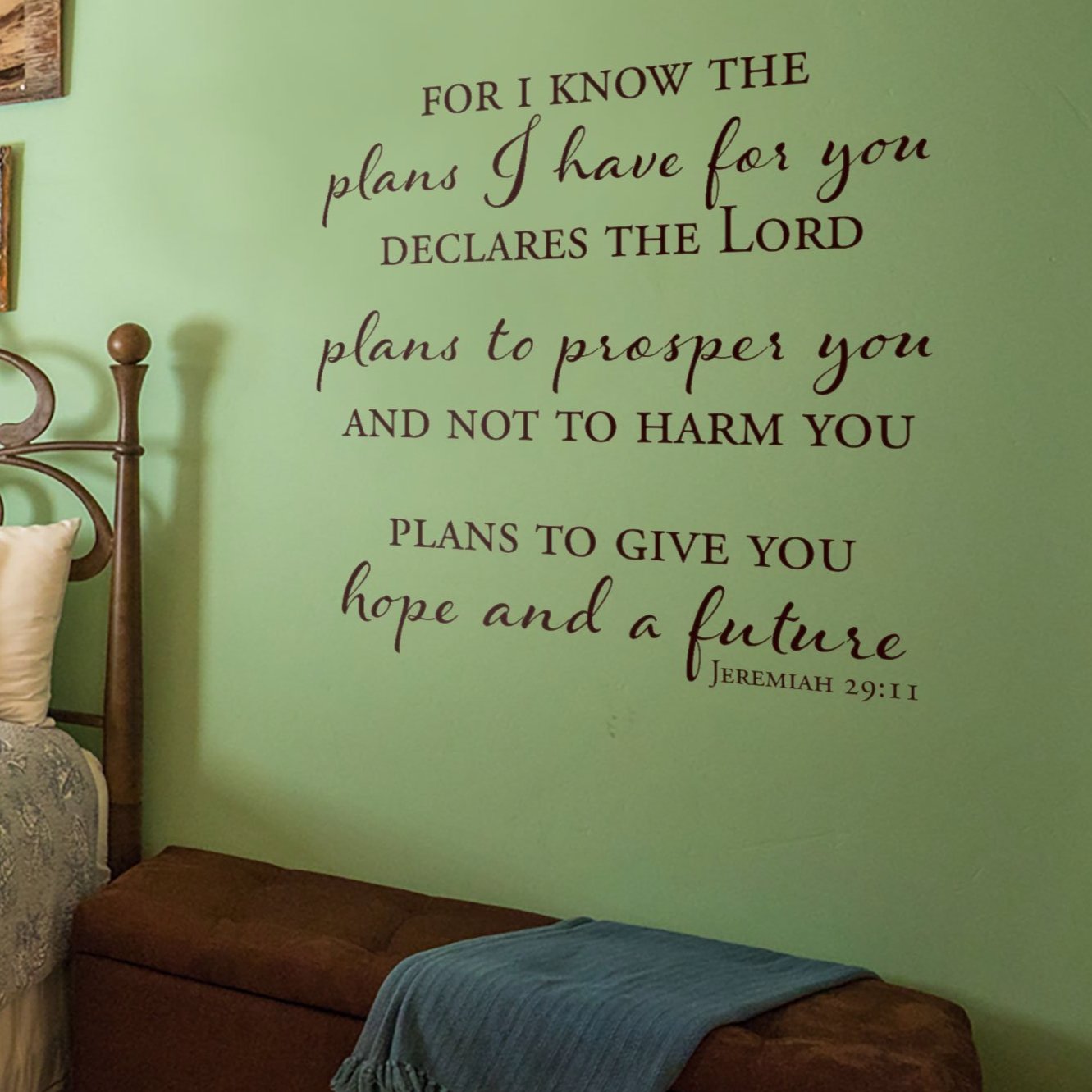 For I Know The Plans I Have For You Wall Decal - Jeremiah 29:11