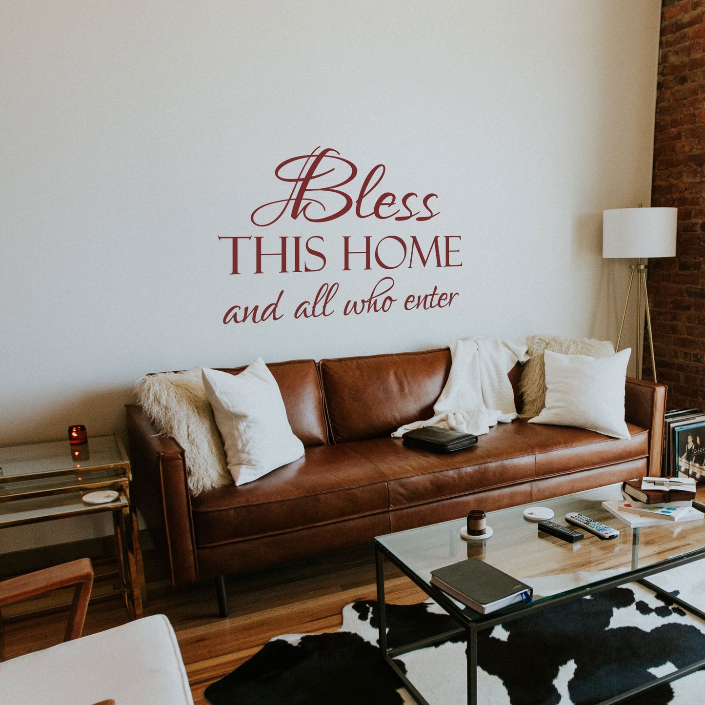 Bless This Home And All Who Enter Wall Decal