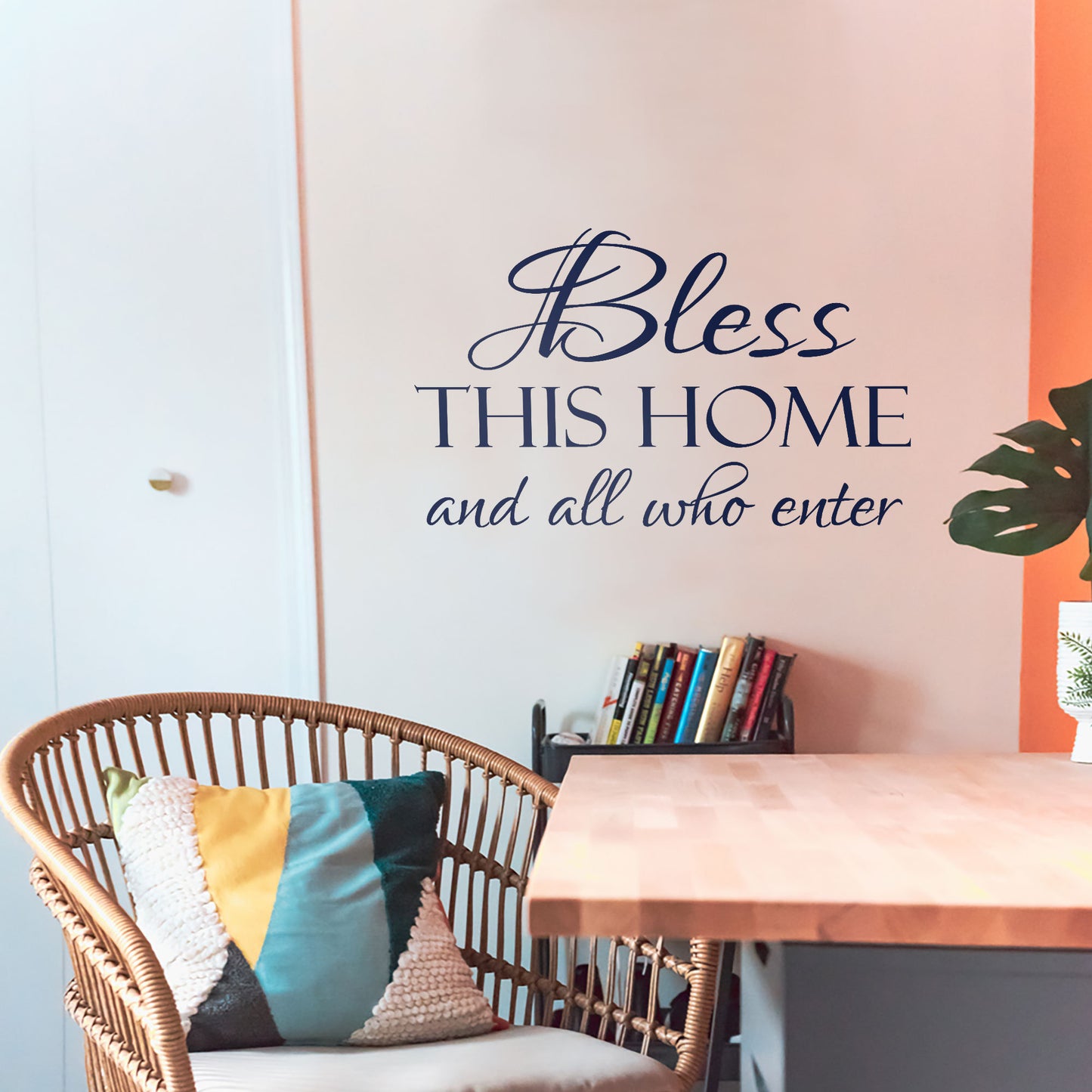 Bless This Home And All Who Enter Wall Decal