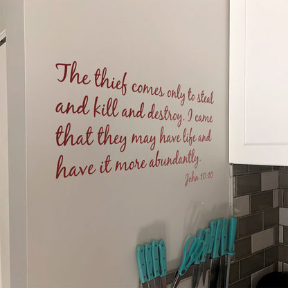 Give You Life Abundantly Wall Decal - John 10:10