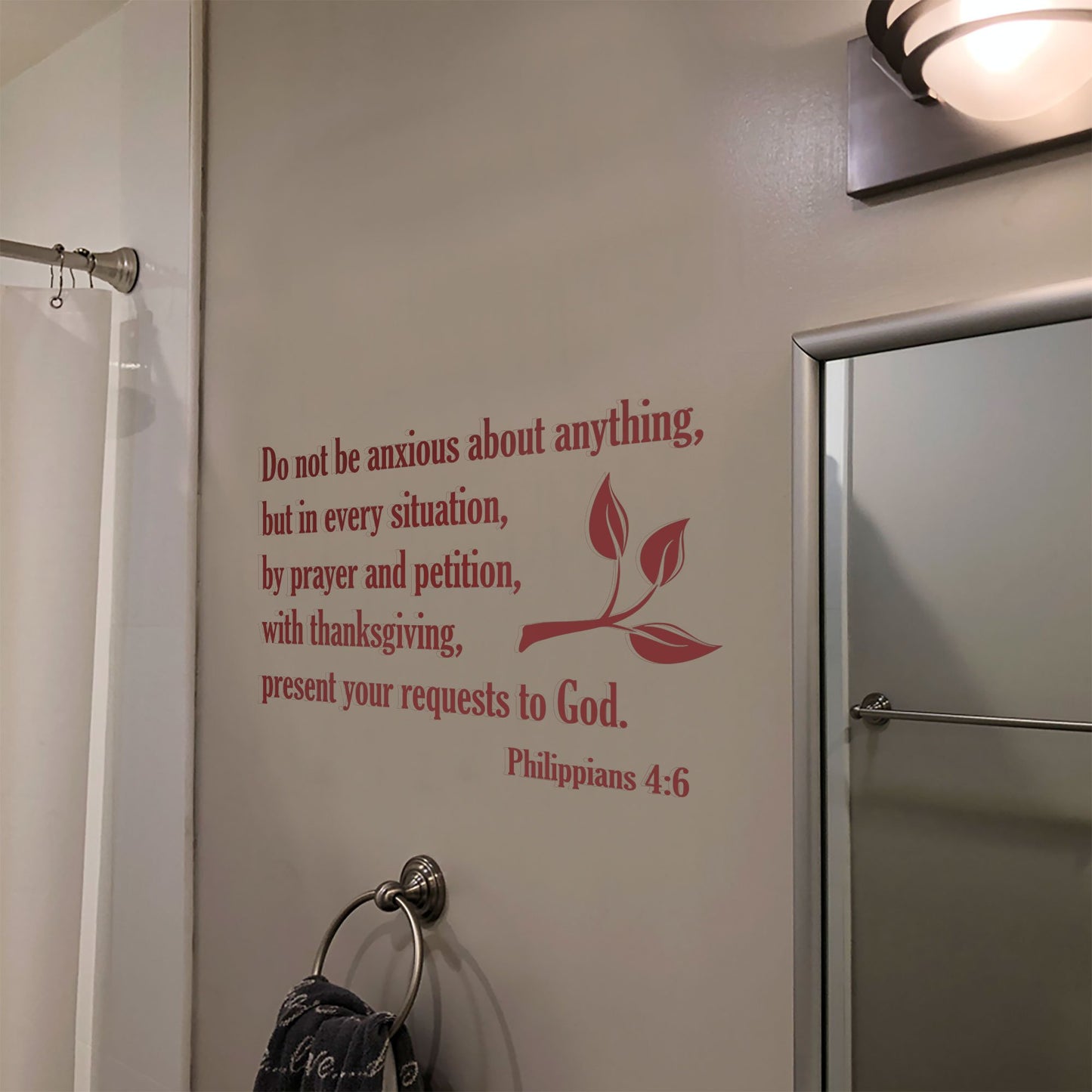 Be Anxious For Nothing Wall Decal - Philippians 4:6