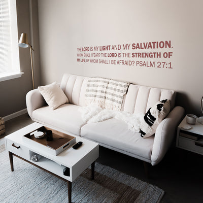 The Lord Is My Salvation Wall Decal - Psalm 27:1