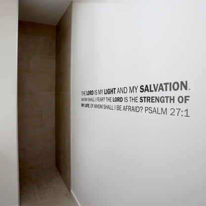 The Lord Is My Salvation Wall Decal - Psalm 27:1