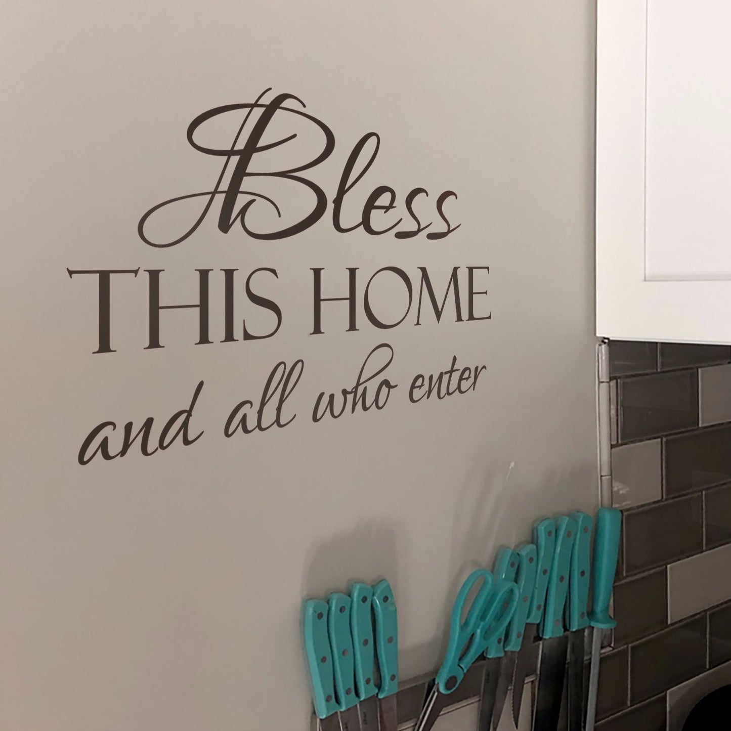 Bless This Home And All Who Enter Wall Decal