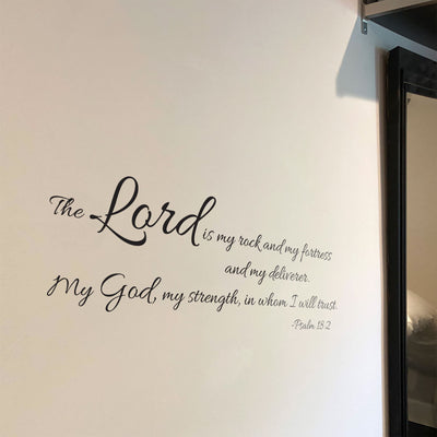 The Lord Is My Rock Wall Decal - Psalm 18:2