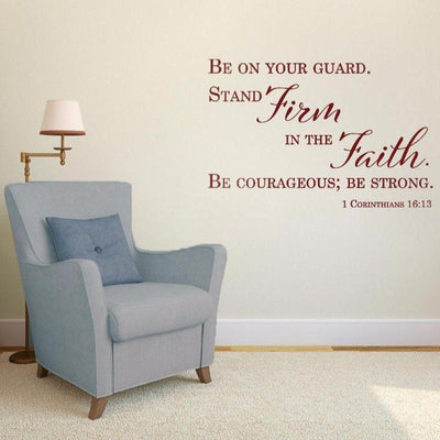Stand Firm In Faith Wall Decal - 1 Cor 16:13