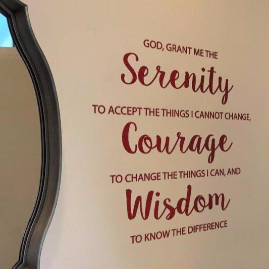 Serenity Prayer Wall Decal