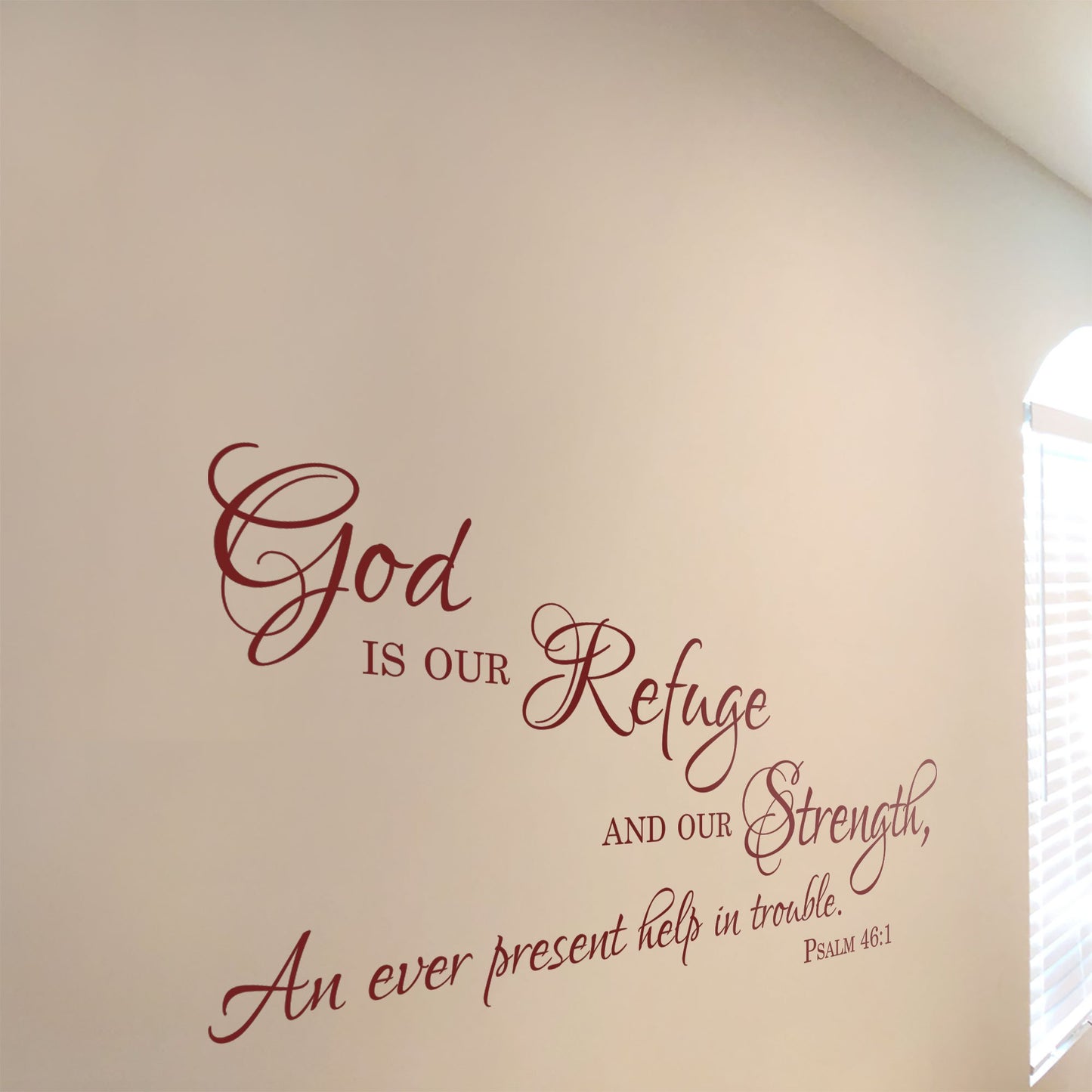 God Is Our Refuge Wall Decal - Psalm 46:1