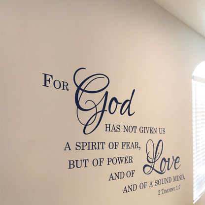 A Spirit Of Power Wall Decal - 2 Timothy 1:7