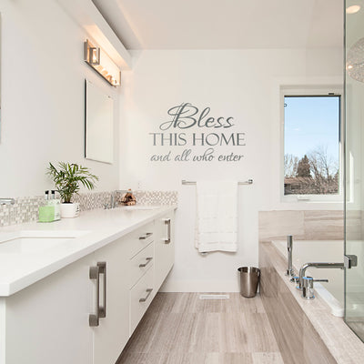 Bless This Home And All Who Enter Wall Decal