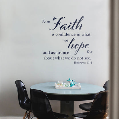 Faith Is The Confidence In Hope Wall Decal - Hebrews 11:1