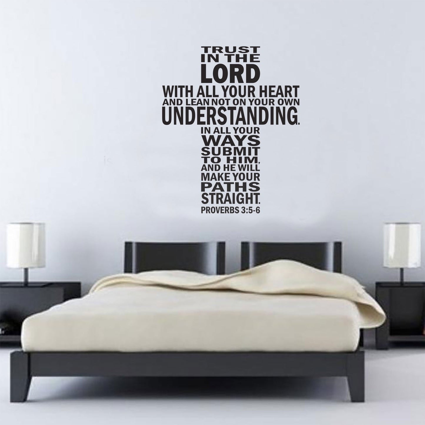 Trust In The Lord Wall Decal - Proverbs 3:5-6