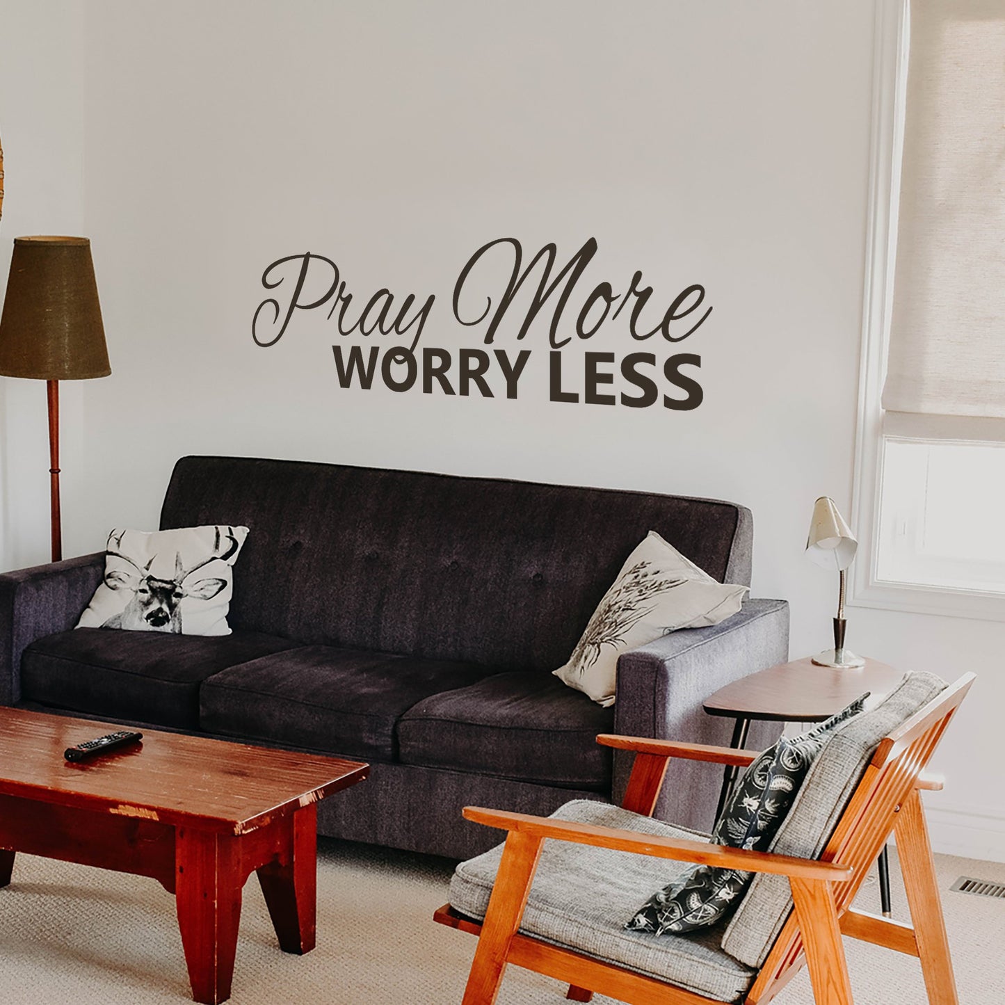 Pray More Worry Less Wall Decal