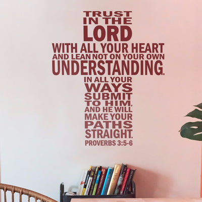 Trust In The Lord Wall Decal - Proverbs 3:5-6