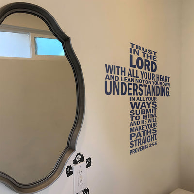 Trust In The Lord Wall Decal - Proverbs 3:5-6