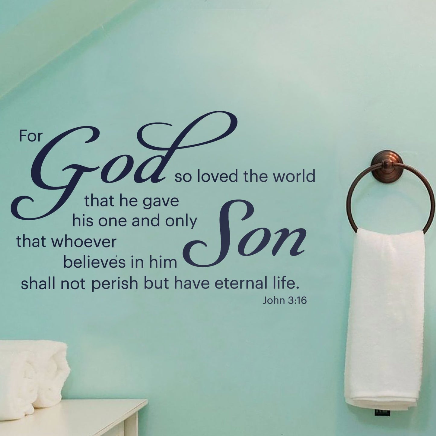 For God So Loved The World Wall Decal - John 3:16