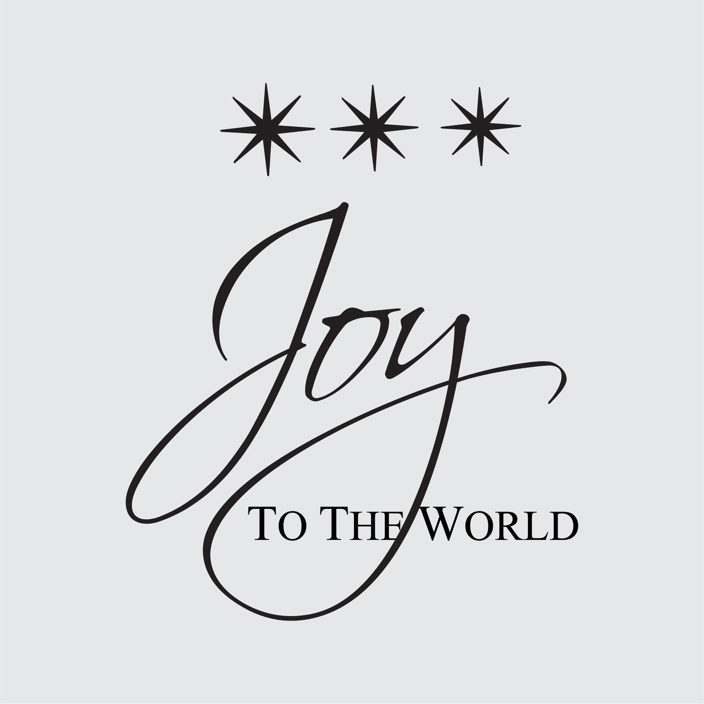 Joy To The World Holiday Vinyl Wall Decal Quote