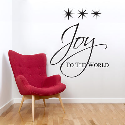 Joy To The World Holiday Vinyl Wall Decal Quote