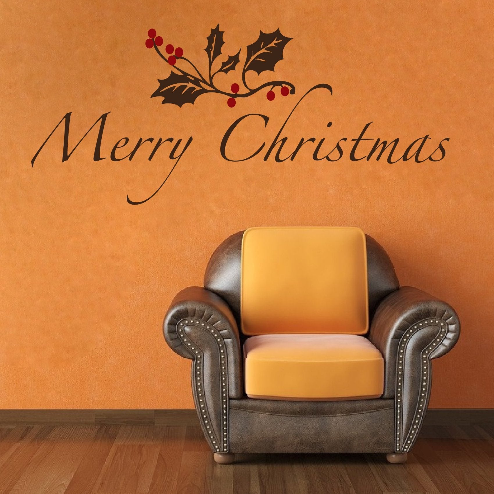 Merry Christmas Wall Decal Holiday Vinyl Quote
