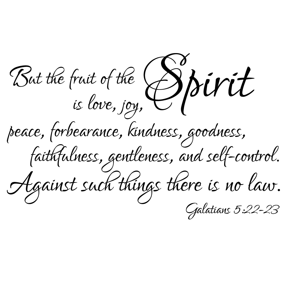 The Fruit Of The Spirit Wall Decal - Galatians 5:22