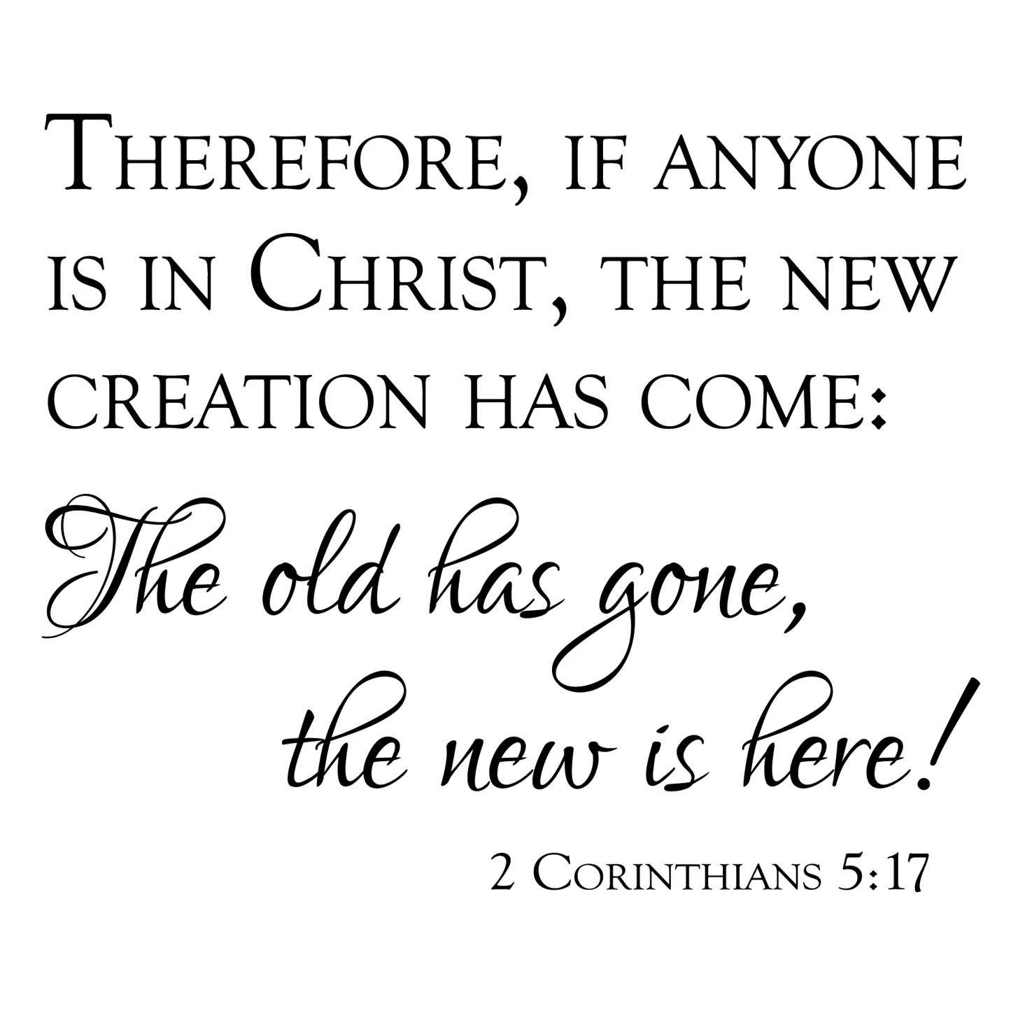 A New Creation Wall Decal - 2 Corinthians 5:17