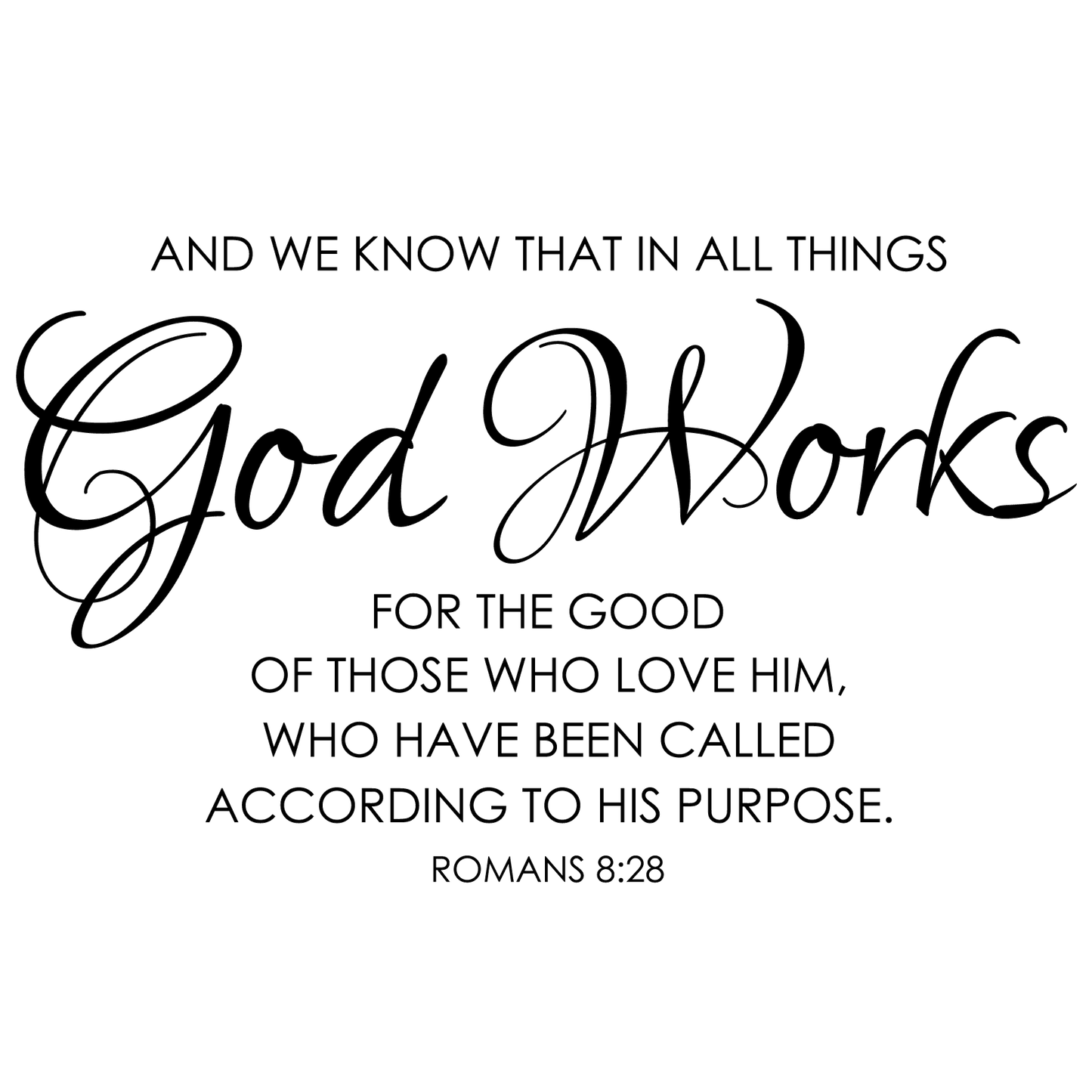 All Things Work For Good Wall Decal - Roman 8:28
