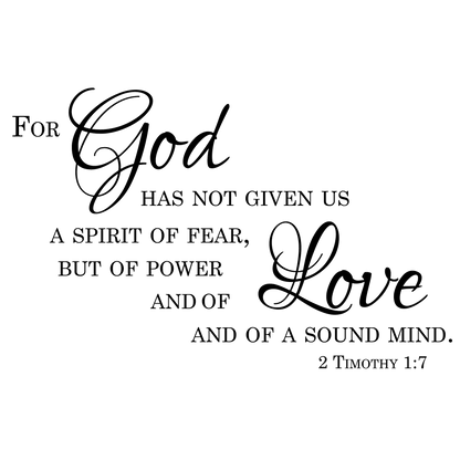 A Spirit Of Power Wall Decal - 2 Timothy 1:7