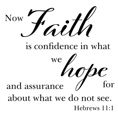 Faith Is The Confidence In Hope Wall Decal - Hebrews 11:1