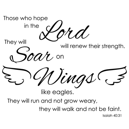 Renew Your Strength Wall Decal - Isaiah 40:31