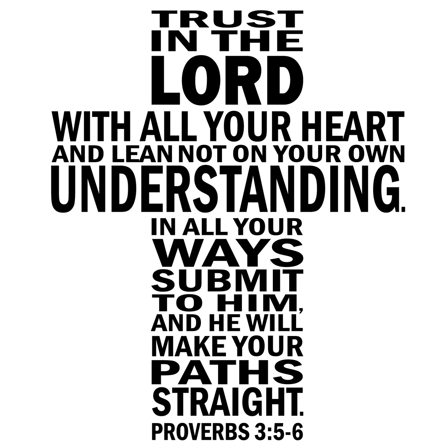 Trust In The Lord Wall Decal - Proverbs 3:5-6