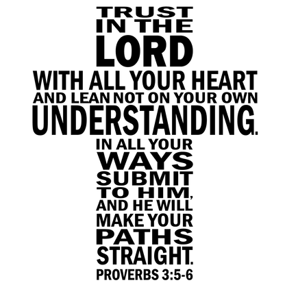 Trust In The Lord Wall Decal - Proverbs 3:5-6