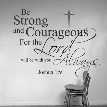 Be Strong Large Bible Verse Wall Decal