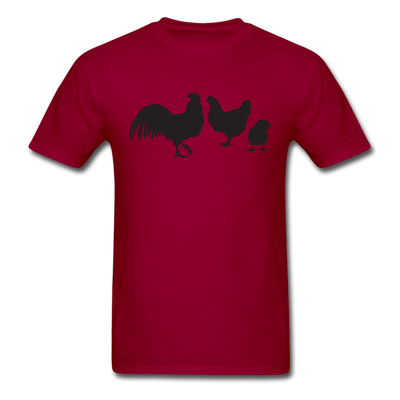 Farm Birds Unisex Classic T-Shirt - dark red
