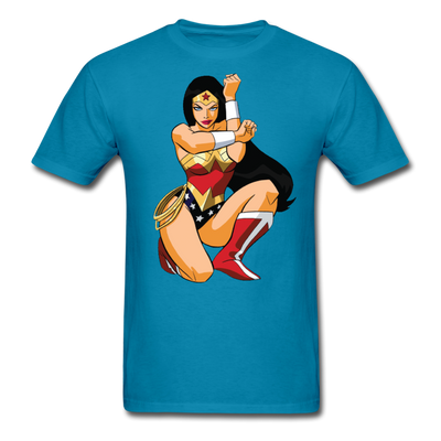 Wonder Woman Cartoon Unisex Classic T-Shirt - turquoise