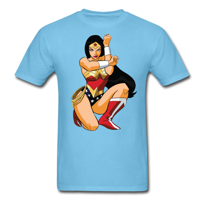 Wonder Woman Cartoon Unisex Classic T-Shirt - aquatic blue