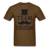 Team Groom Unisex Classic T-Shirt - brown