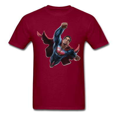 Superman Flying Up Unisex Classic T-Shirt - burgundy