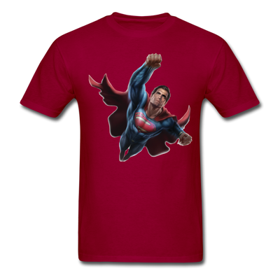 Superman Flying Up Unisex Classic T-Shirt - dark red